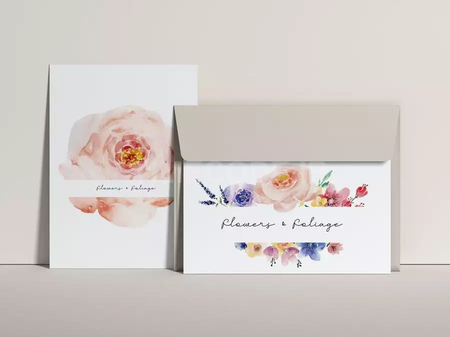 Flowers And Foliage Watercolor Set Vol 2
