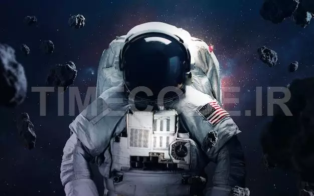 Astronaut Spacewalking At The Awesome Cosmic Backgrounds With Glowing Stars And Asteroids 