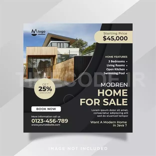 Real Estate House Social Media Post Or Square Banner Template 