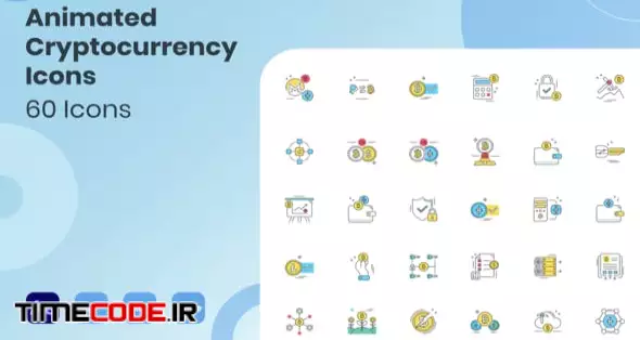 Animated Cryptocurrency Icons Set