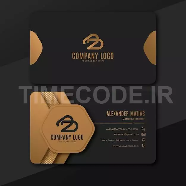 Gradient Golden Luxury Business Card Template Free Vector