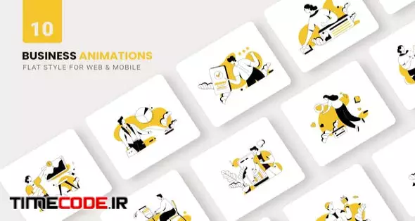 Business Technology Animations - Flat Concept