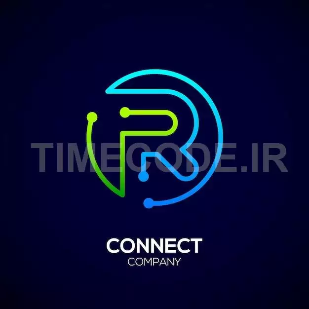 دانلود فایل لایه باز لوگو با طرح R – تایم کد