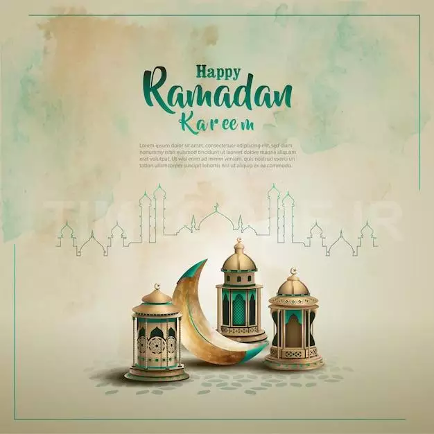 دانلود وکتور کارت تبریک ماه رمضان