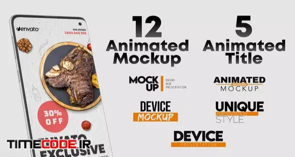 Animated Android Phone Mockup And Title Set