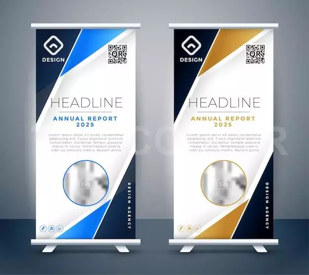 Corporate Roll Up Modern Banner Design Free Vector