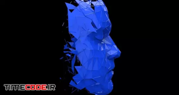 Artificial Intelligence Concept Human Head Made Fom Connected Lines 3d Rendering 
