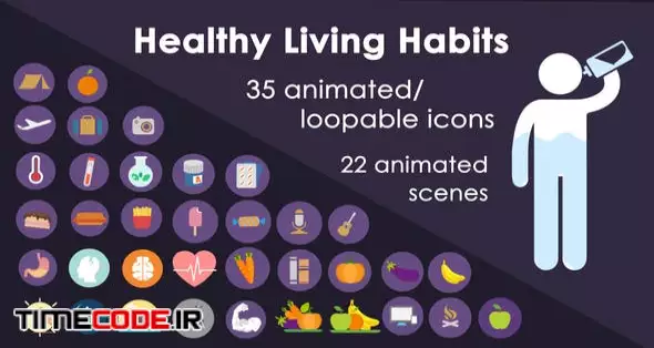 Healthy Living Habits Infographic