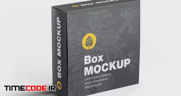 Flat Cardboard Box Mockup 
