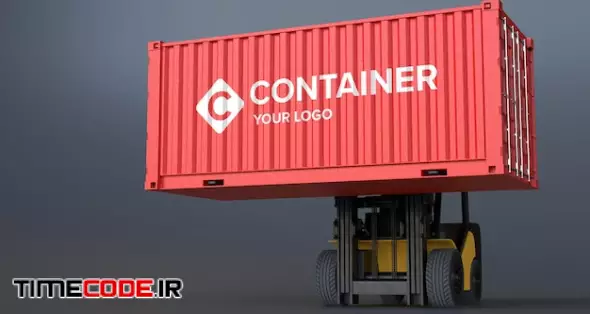 Logo Mockup On Cargo Container 