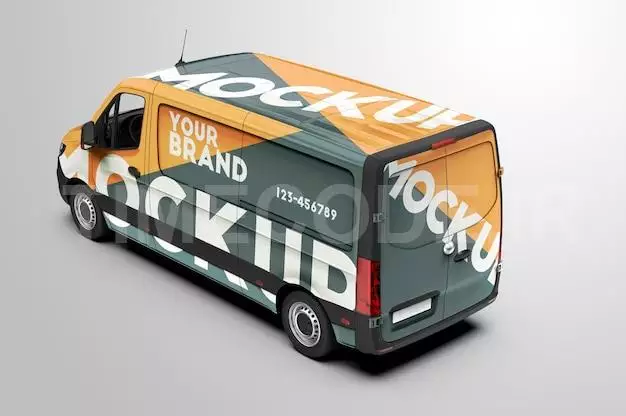 Mockup Of A Van Isolated 