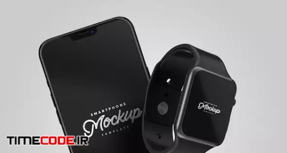 Smartphone And Smartwatch Mockup 