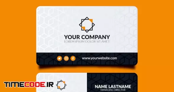 Modern Business Card Template With Abstract Shapes 