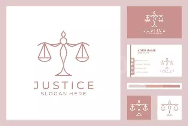 Law Firm Logo Design With Business Card Template. 
