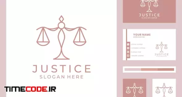Law Firm Logo Design With Business Card Template. 