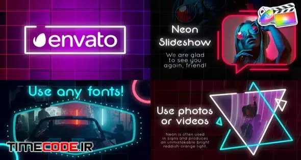 Neon Slideshow For FCPX
