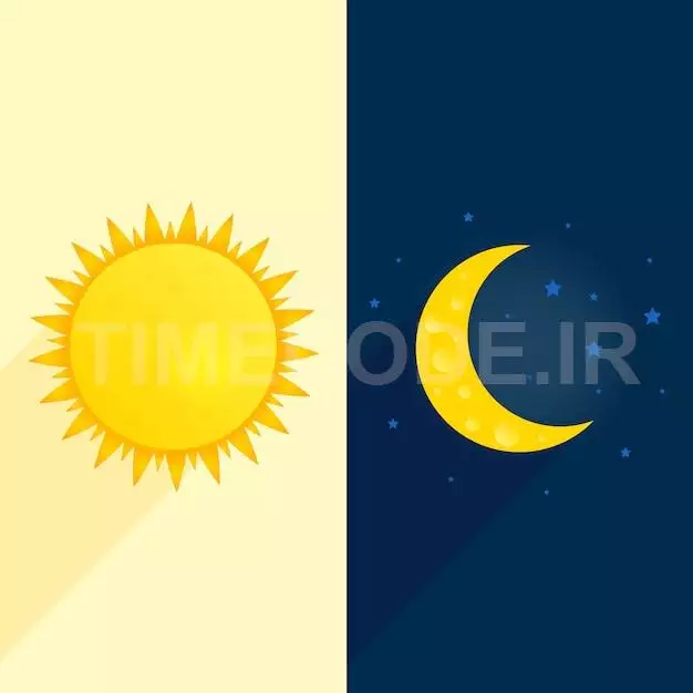 Day And Night Time Illustration 