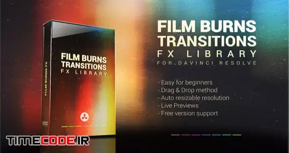Film Burns Transitions & FX Pack For DaVinci Resolve