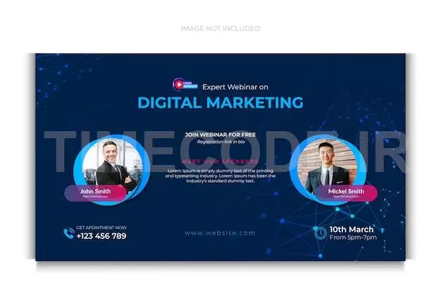 Digital Marketing Live Webinar And Corporate Social Media Post Or Web Banner Template