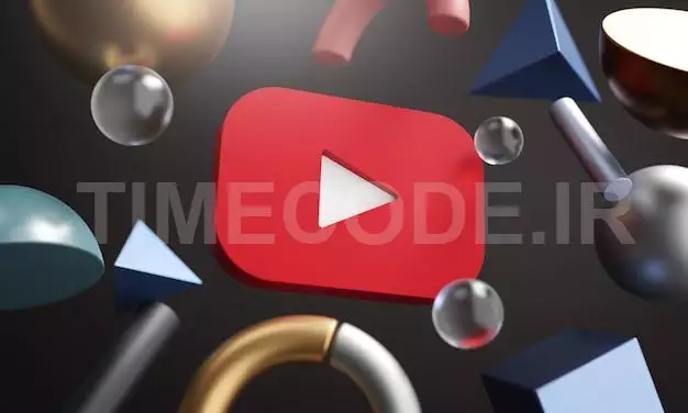Youtube Logo Around 3d Rendering Abstract Shape Background