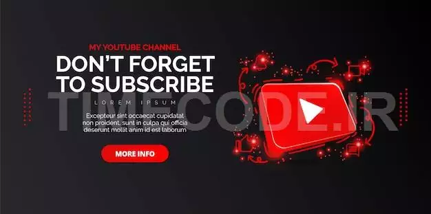 6.3d Youtube Icon Abstract Conceptual Illustration Isolated On Black.