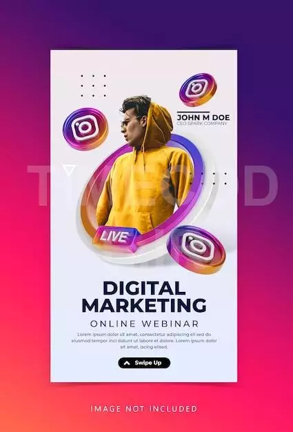 Creative Concept Live Streaming Workshop Social Media Marketing Ad Instagram Stories Template