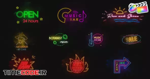 Neon Titles For FCPX
