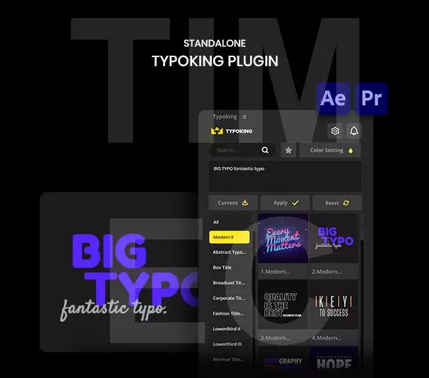 TypoKing | Title Animation - Kinetic Typography Text