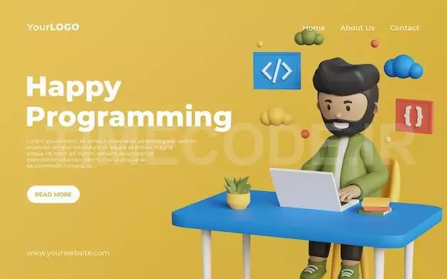 Landing Page Programmer Day Home Page Uiux 