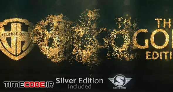 Glitter Gold Particles Logo