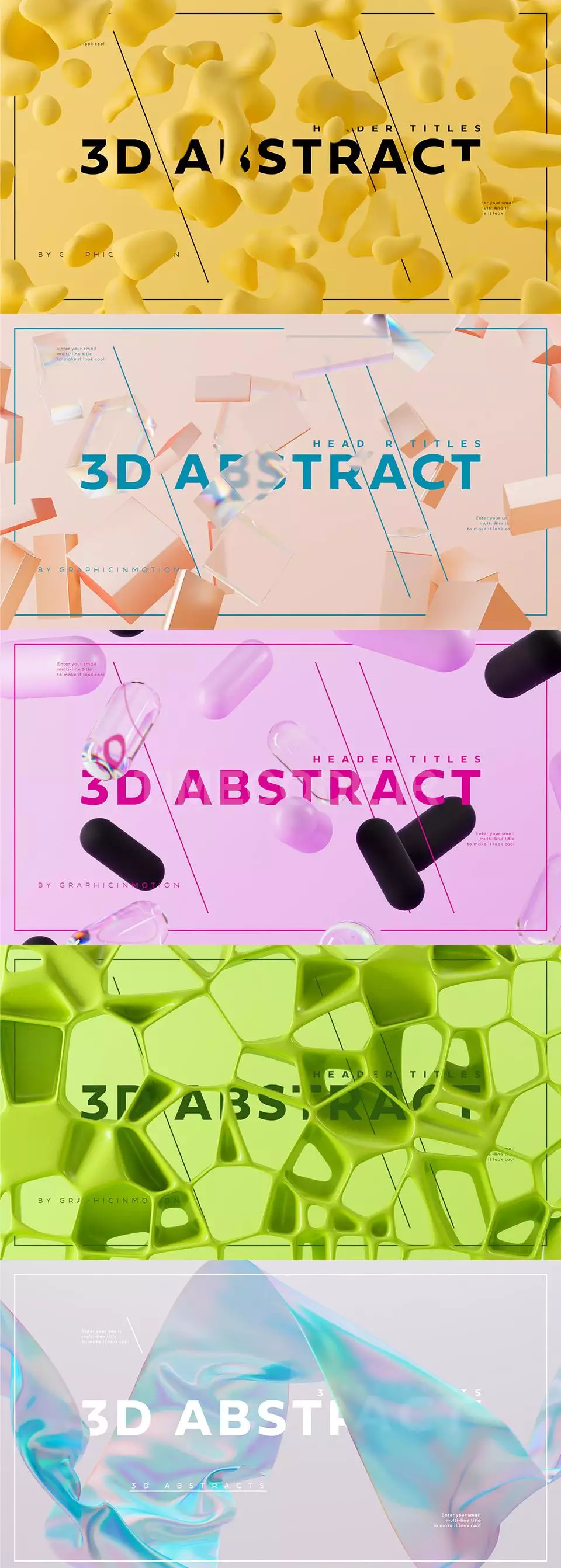 Abstract 3D Titles Pack