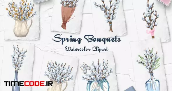 Spring Bouquets Clipart