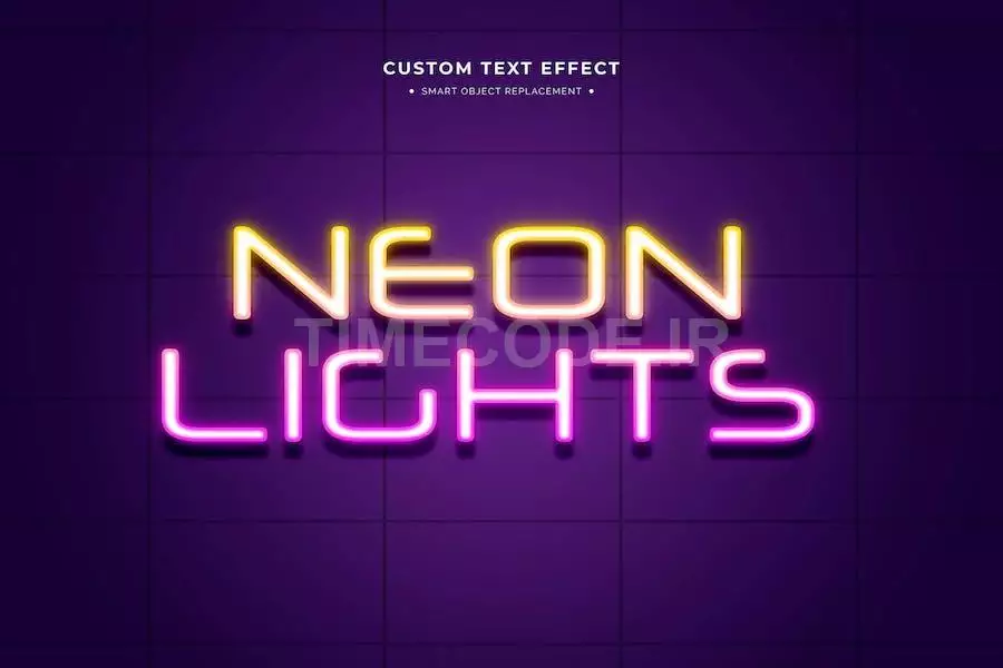 Neon Lights Text Effect Mockup