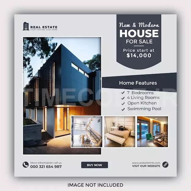 Real Estate House Social Media Post Or Square Post Template