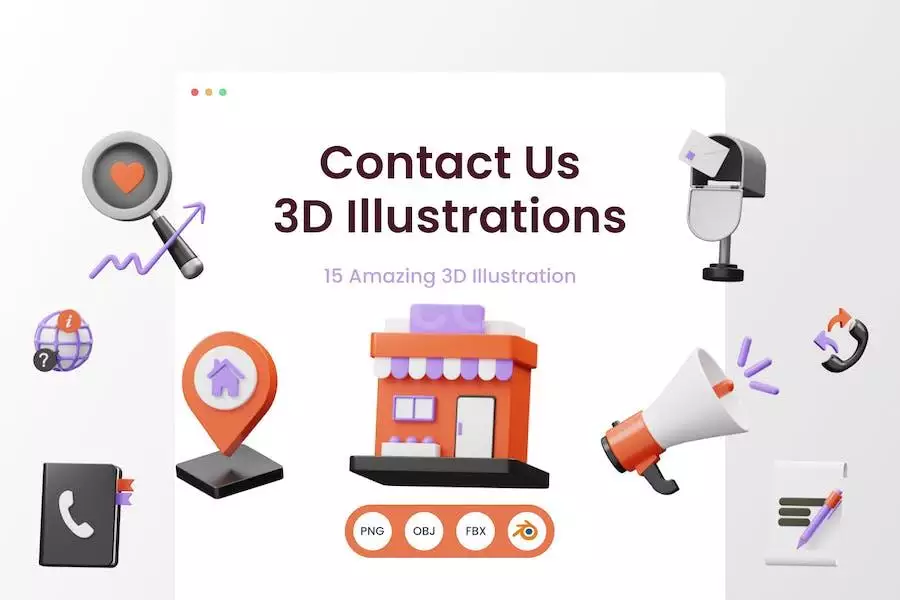 Contact Us 3D Icon