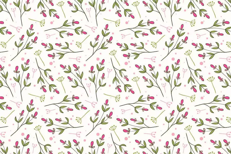 Cozy Rosy Seamless Pattern