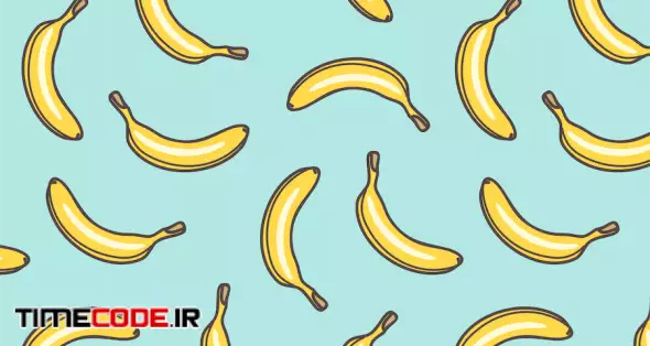 Seamless Pattern Of Bananas