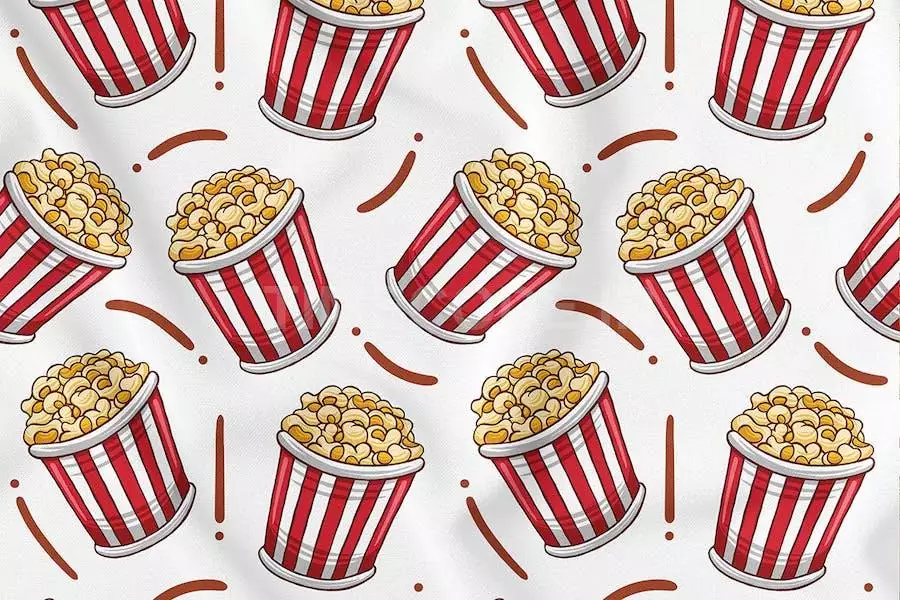 Popcorn Seamless Pattern