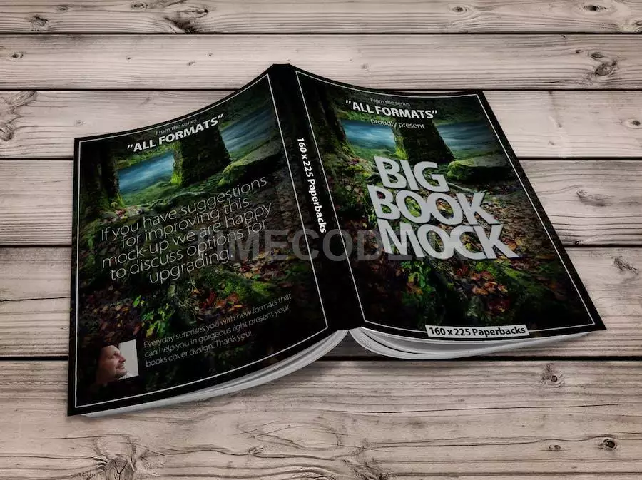 Book Mockup Dimension 160 X 225 Mm - Paperbacks