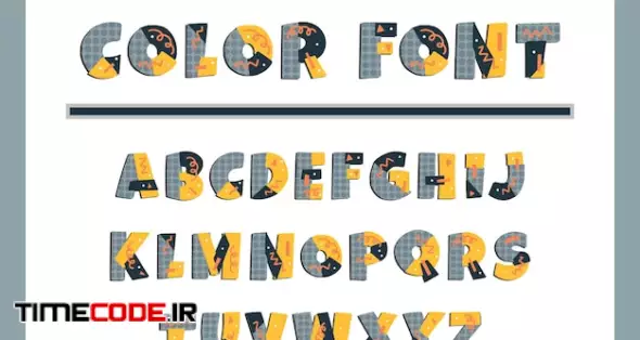 Papercut Vector Colorful Alphabet Cute Geometric Letters