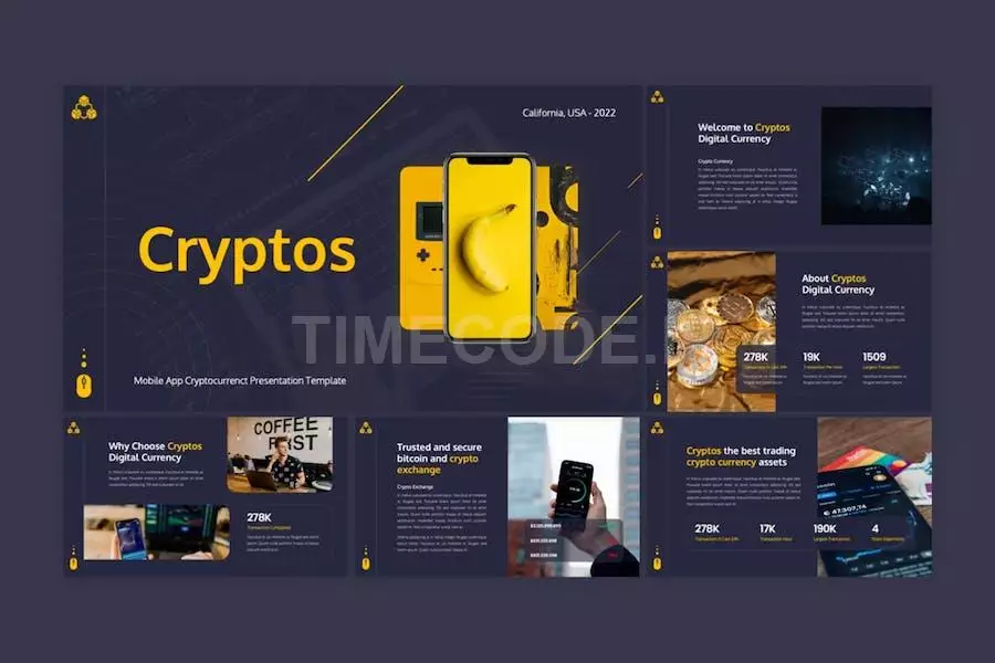 Cryptos - Cryptocurrency PowerPoint Template