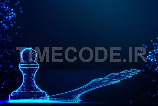 Pawn Dreams Be A Queen Business Concept Motivation Low Poly Abstract Wireframe Design Background