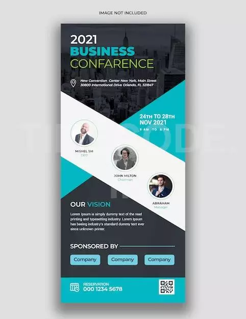 Modern Business Conference Rollup Standee & Trade Show Banner Template