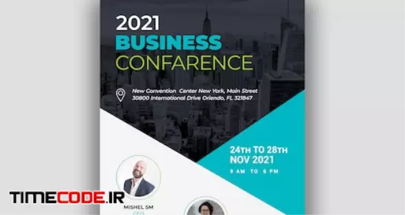 Modern Business Conference Rollup Standee & Trade Show Banner Template