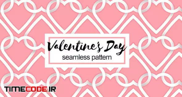 Valentine Pattern With Paper Hearts