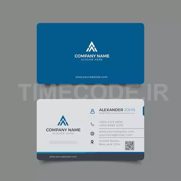 Modern Business Card Blue Corporate Professional