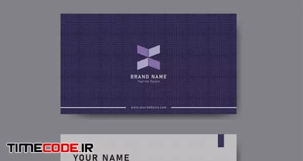 Purple Business Identity Card Template Concept