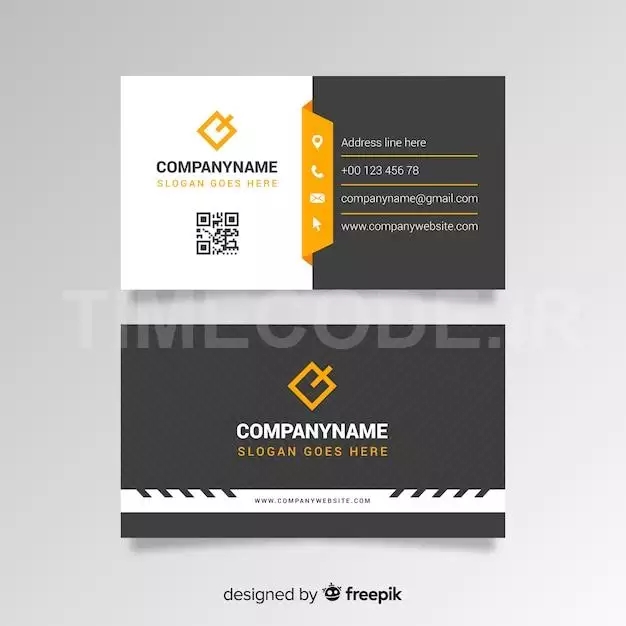Modern Business Card With Abstract Design