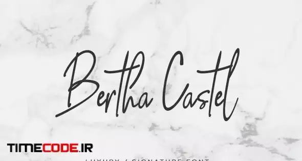Bertha Castel - Handmade Luxury / Signature Font