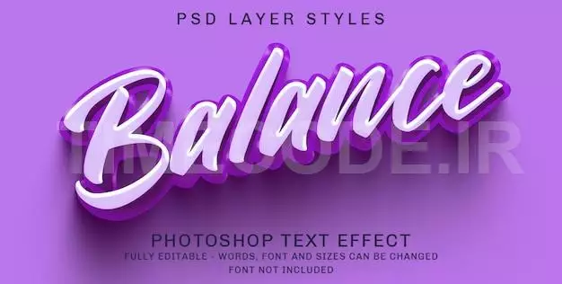 3d Solid Purple Editable Text Style Effect